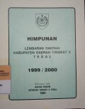 HIMPUNAN LEMBARAN DAERAH KABUPATEN DAERAH TINGKAT II TEGAL 1999/2000