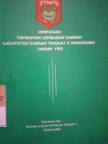 HIMPUNAN TAMBAHAN LEMBARAN DAERAH KABUPATEN DAERAH TINGKAT II WONOSOBO TAHUN 1993