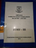 HIMPUNAN SAMBUTAN BUPATI PURBALINGGA BULAN MEI - JUNI 2001 BUKU : III
