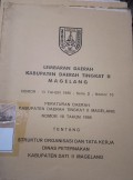 LEMBARAN DAERAH KABUPATEN DAERAH TINGKAT II MAGELANG NO. 13 TAHUN 1996 SERI D NOMOR 10 PERDA KABUPATEN DAERAH TINGKAT II MAGELANG NOMOR 18 TAHUN 1995 TENTANG STRUKTUR ORGANISASI DAN TATA KERJA DINAS PETERNAKAN KABUPATEN DATI II MAGELANG