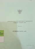 UNDANG-UNDANG RI NO 7 TH 2004 TENTANG SUMBER DAYA AIR