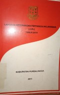 LAPORAN KETERANGAN PERTANGGUNGJAWABAN ( LKPJ ) TAHUN 2010 KABUPATEN PURBALINGGA