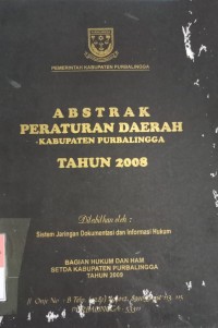 ABSTRAK PERATURAN DAERAH KABUPATEN PURBALINGGA TAHUN 2008