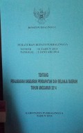 PERATURAN BUPATI PURBALINGGA NOMOR 1 TAHUN 2014 TANGGAL 2 JANUARI 2014 TENTANG PENJABARAN ANGGARAN PENDAPATAN DAN BELANJA DAERAH TAHUN ANGGARAN 2014