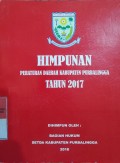 HIMPUNAN PERATURAN DAERAH KABUPATEN PURBALINGGA TAHUN 2017