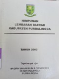 HIMPUNAN LEMBARAN DAERAH KABUPATEN PURBALINGGA TAHUN 2000